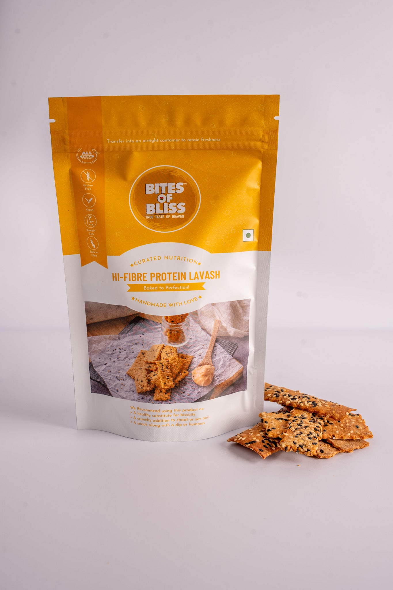Release.quality BLISS φ110 コースター Hi Fibre Protein Crackers – Bites Of Bliss