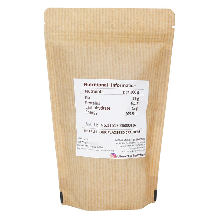 Khapli Flaxseed Crackers