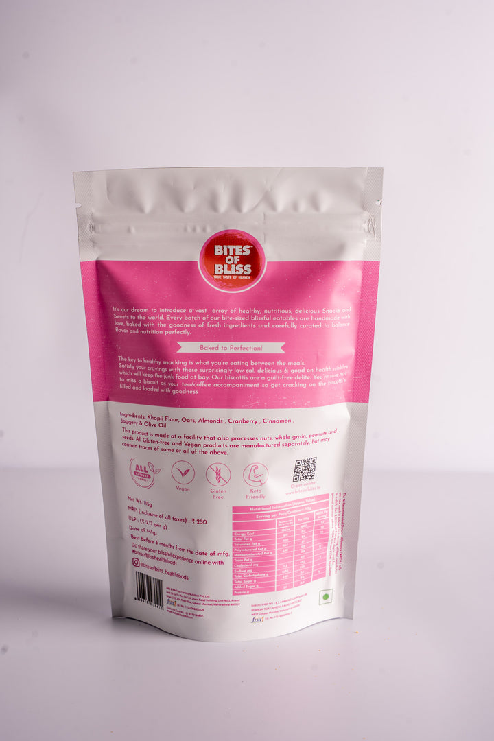 Khapli Almond N Cranberry Biscotti