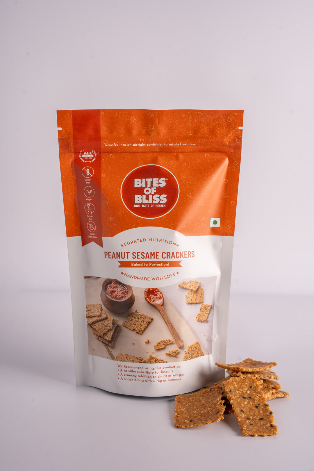 Peanut Sesame Crackers