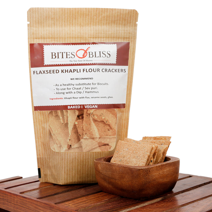Khapli Flaxseed Crackers
