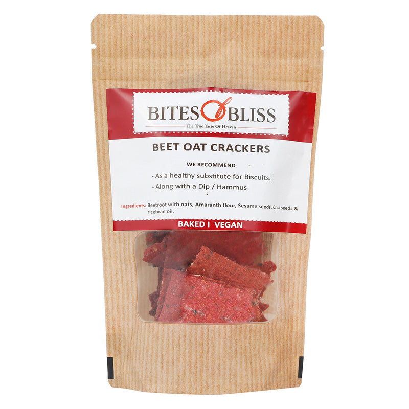 Beet Oat Crackers