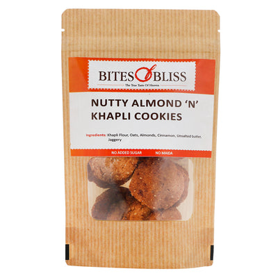 Nutty Almond Khapli Cookies
