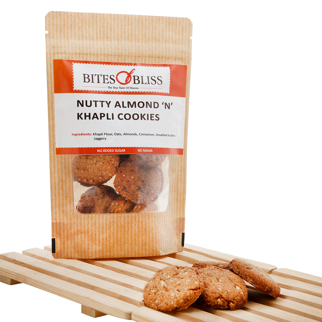 Nutty Almond Khapli Cookies