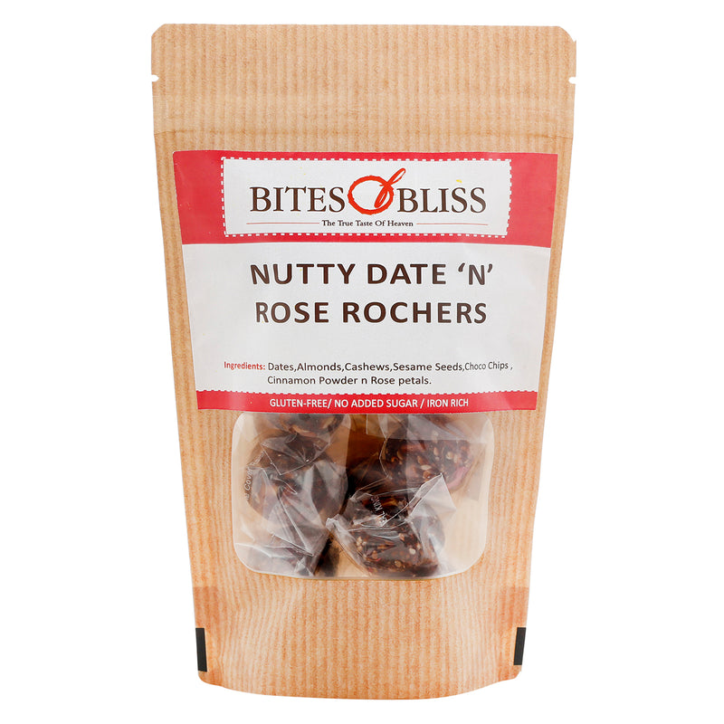 Nutty Date Rose Rochers